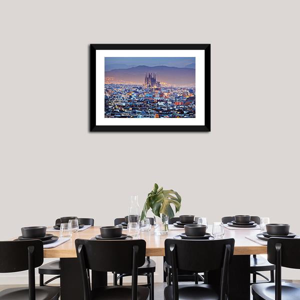 Barcelona Spain Canvas Wall Art-5 Horizontal-Gallery Wrap-22" x 12"-Tiaracle