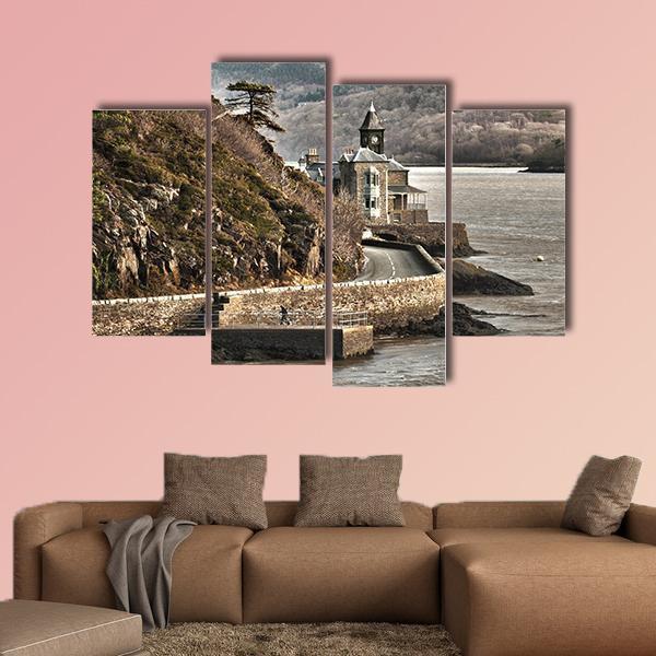 Barmouth Castle UK Canvas Wall Art-4 Pop-Gallery Wrap-50" x 32"-Tiaracle