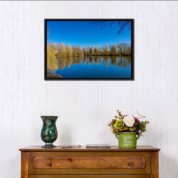Barnwell Country Park Canvas Wall Art-1 Piece-Floating Frame-24" x 16"-Tiaracle