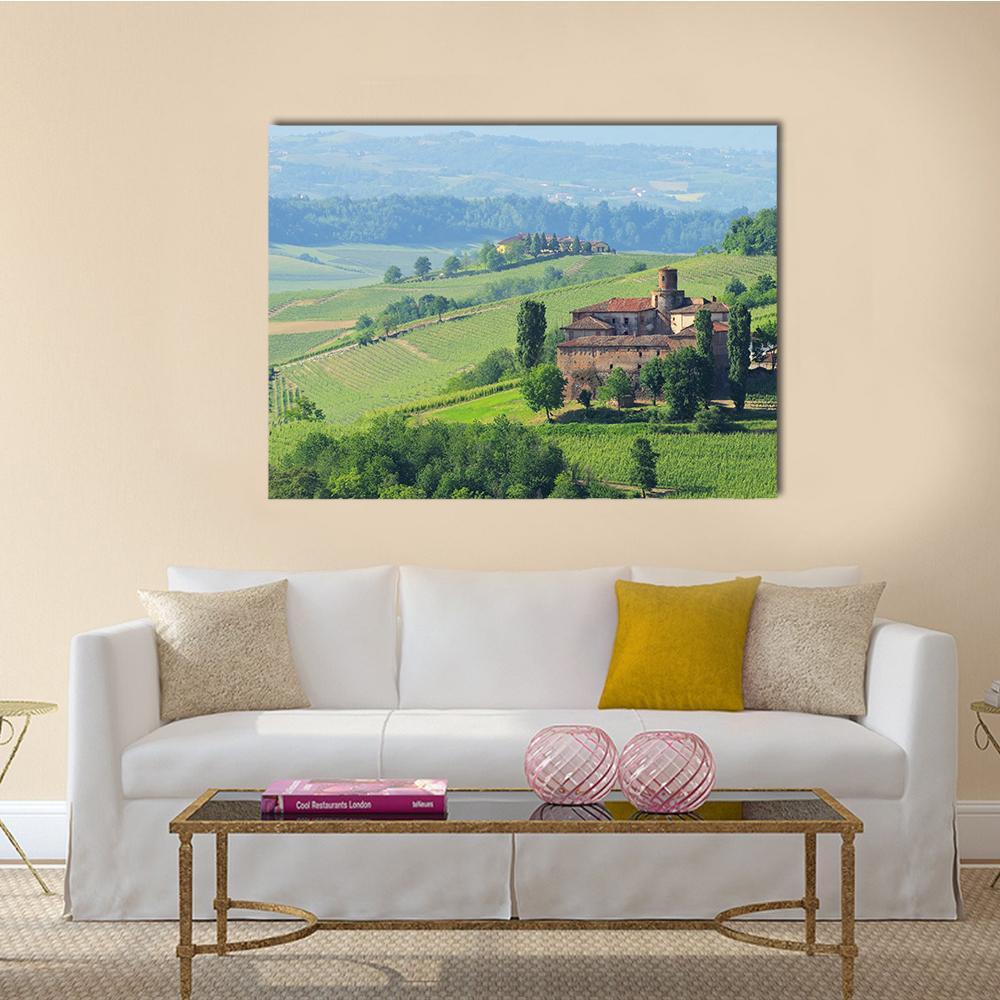 Barolo Castello di La Volta Canvas Wall Art-1 Piece-Gallery Wrap-48" x 32"-Tiaracle