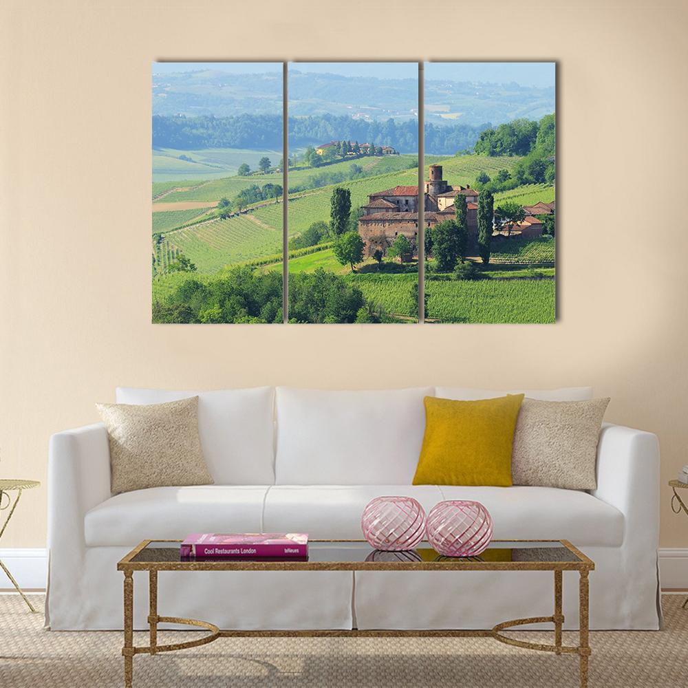 Barolo Castello di La Volta Canvas Wall Art-3 Horizontal-Gallery Wrap-37" x 24"-Tiaracle