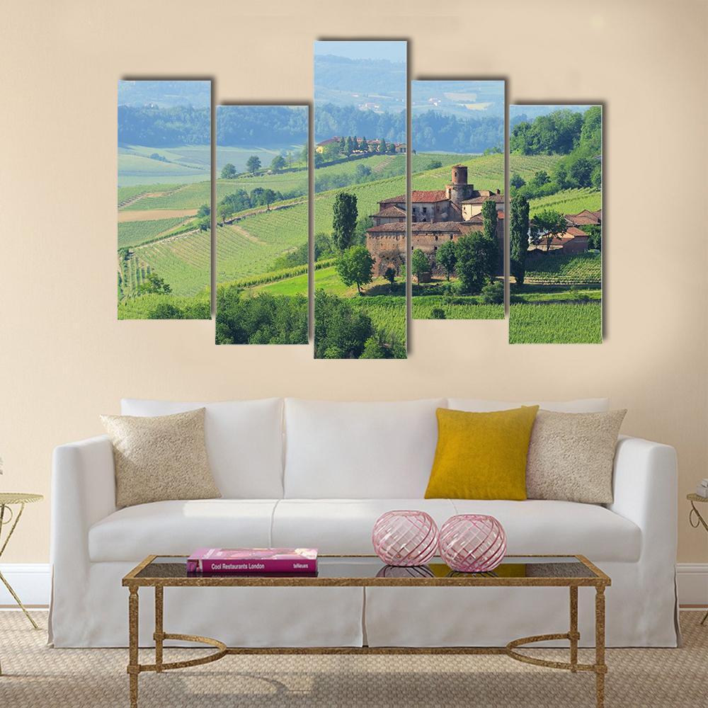 Barolo Castello di La Volta Canvas Wall Art-5 Pop-Gallery Wrap-47" x 32"-Tiaracle