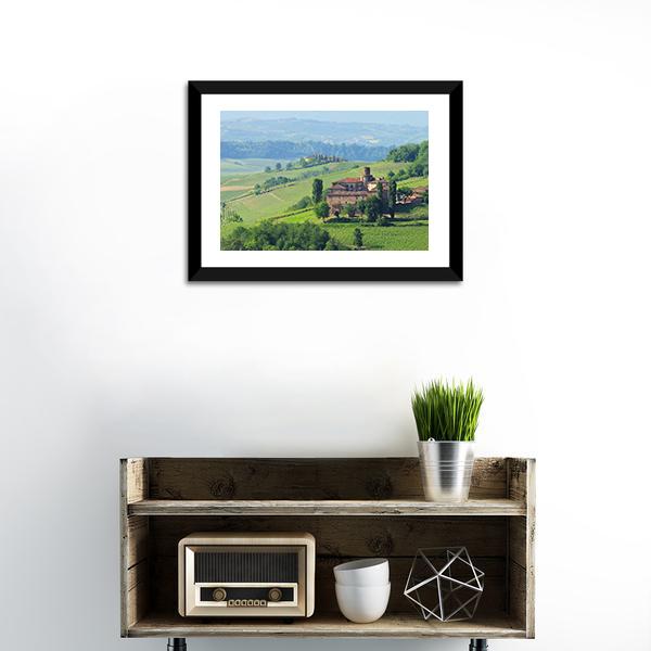 Barolo Castello di La Volta Canvas Wall Art-1 Piece-Framed Print-20" x 16"-Tiaracle