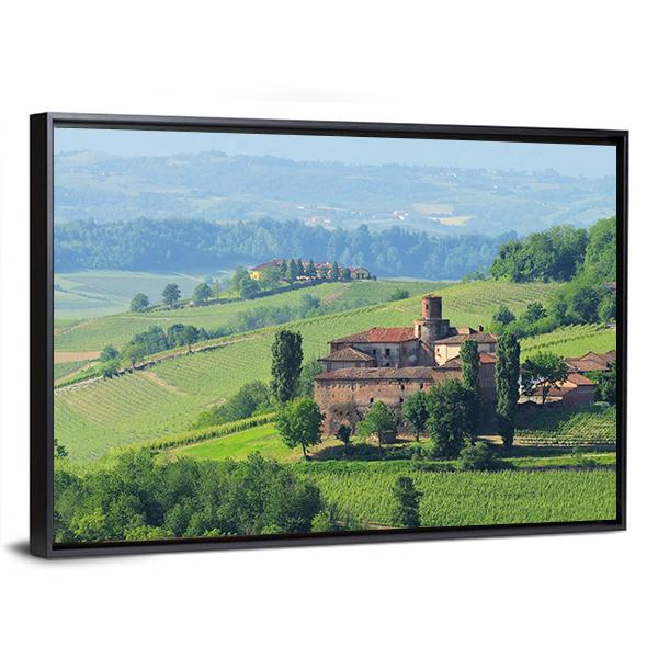 Barolo Castello di La Volta Canvas Wall Art-3 Horizontal-Gallery Wrap-25" x 16"-Tiaracle