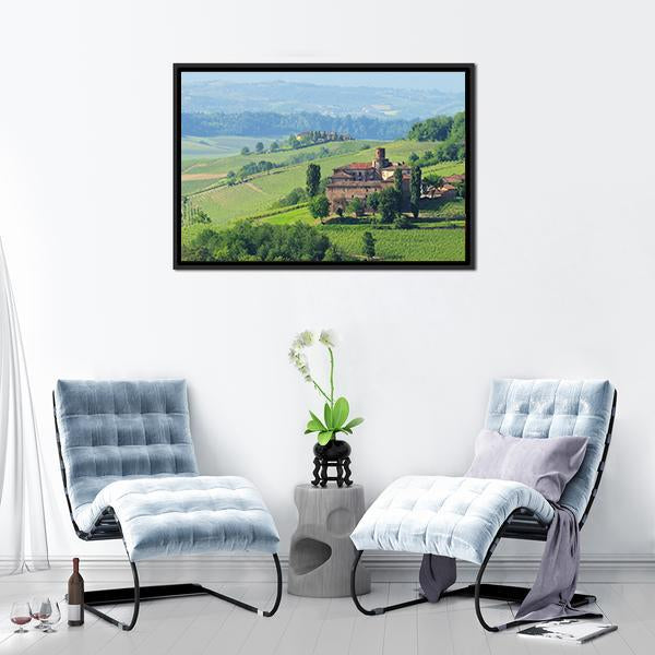 Barolo Castello di La Volta Canvas Wall Art-3 Horizontal-Gallery Wrap-25" x 16"-Tiaracle