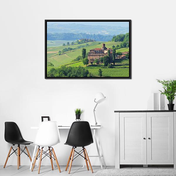 Barolo Castello di La Volta Canvas Wall Art-3 Horizontal-Gallery Wrap-25" x 16"-Tiaracle