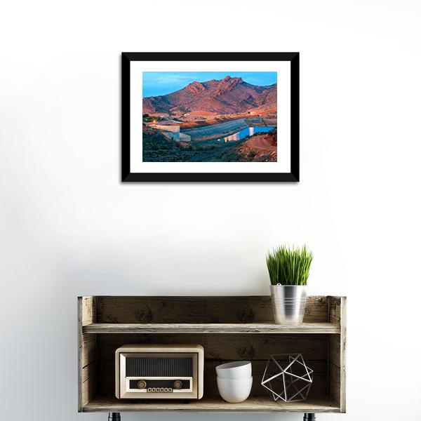 Barrage Youssef Ibn Tachfin Canvas Wall Art-1 Piece-Framed Print-20" x 16"-Tiaracle