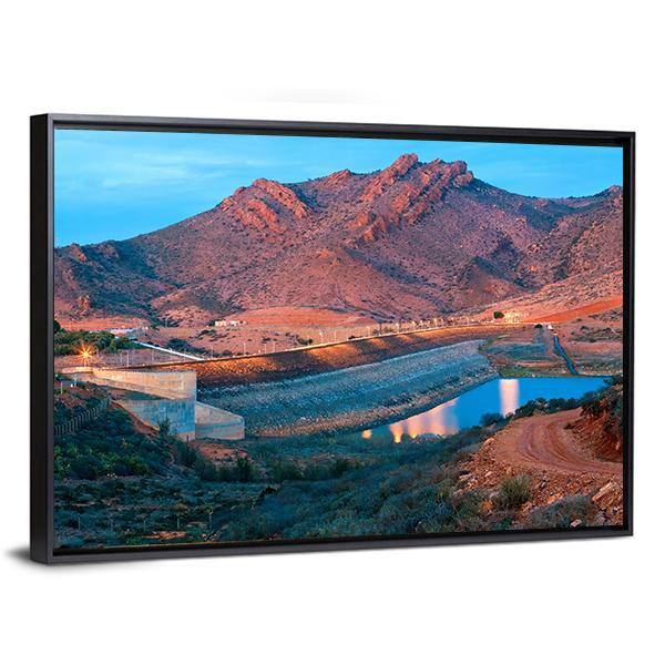 Barrage Youssef Ibn Tachfin Canvas Wall Art-3 Horizontal-Gallery Wrap-25" x 16"-Tiaracle