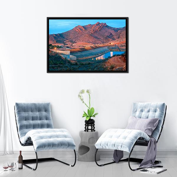 Barrage Youssef Ibn Tachfin Canvas Wall Art-3 Horizontal-Gallery Wrap-25" x 16"-Tiaracle