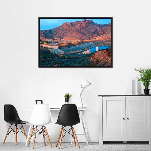 Barrage Youssef Ibn Tachfin Canvas Wall Art-3 Horizontal-Gallery Wrap-25" x 16"-Tiaracle