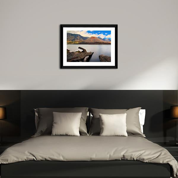 Baru Jari Mountain Indonesia Canvas Wall Art-3 Horizontal-Gallery Wrap-25" x 16"-Tiaracle
