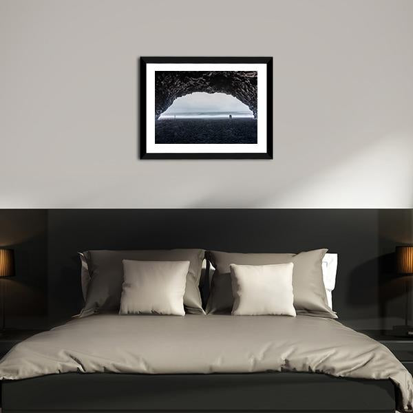 Basalt Cave At Reynisfjara Beach Canvas Wall Art-5 Horizontal-Gallery Wrap-22" x 12"-Tiaracle
