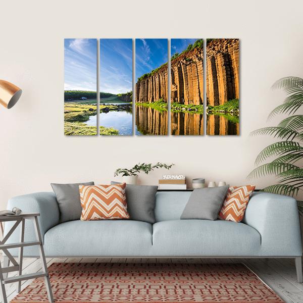 Basalt Columns Taiwan Canvas Wall Art-5 Horizontal-Gallery Wrap-22" x 12"-Tiaracle