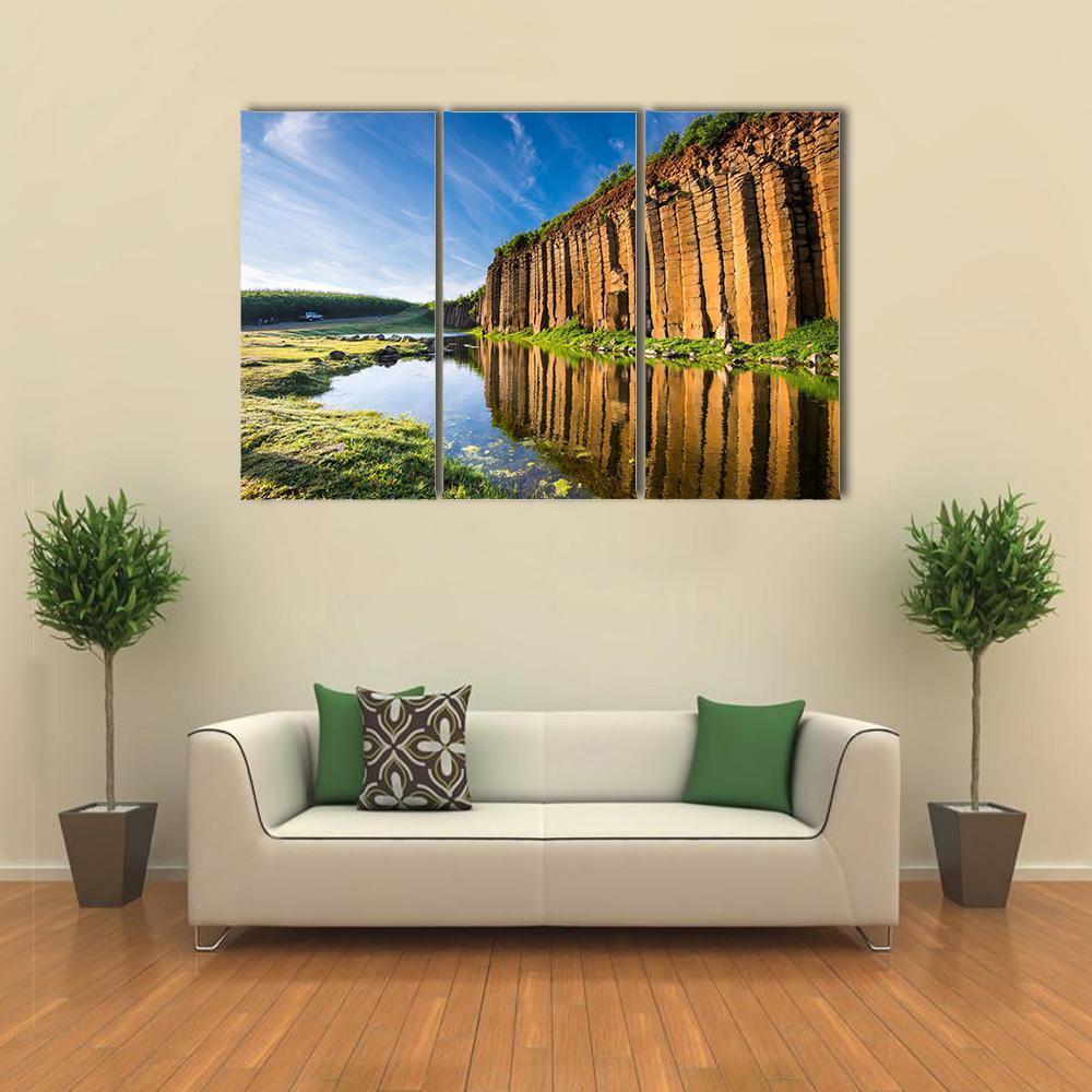 Basalt Columns Taiwan Canvas Wall Art-3 Horizontal-Gallery Wrap-37" x 24"-Tiaracle