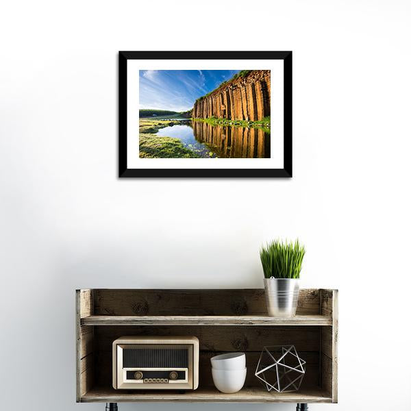 Basalt Columns Taiwan Canvas Wall Art-1 Piece-Framed Print-20" x 16"-Tiaracle