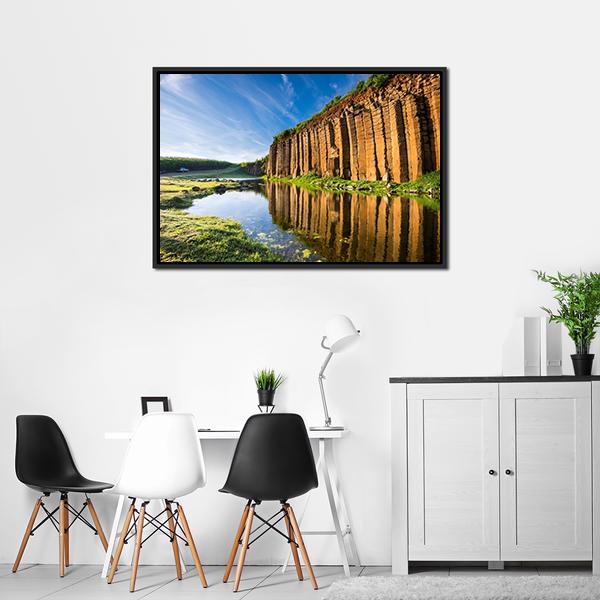 Basalt Columns Taiwan Canvas Wall Art-5 Horizontal-Gallery Wrap-22" x 12"-Tiaracle