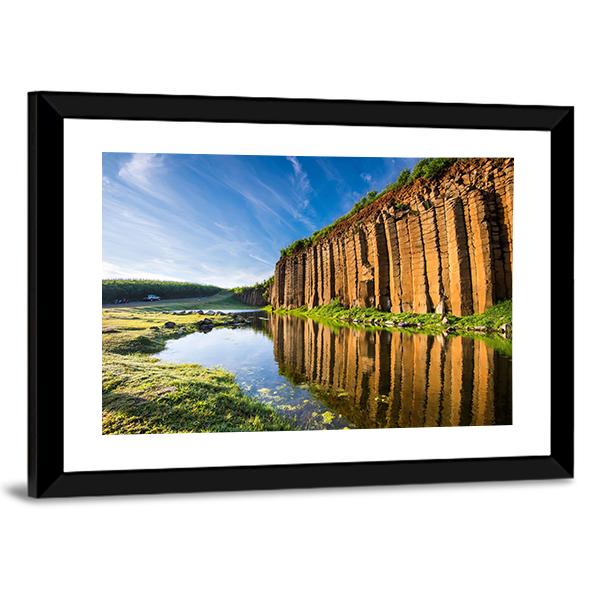 Basalt Columns Taiwan Canvas Wall Art-5 Horizontal-Gallery Wrap-22" x 12"-Tiaracle