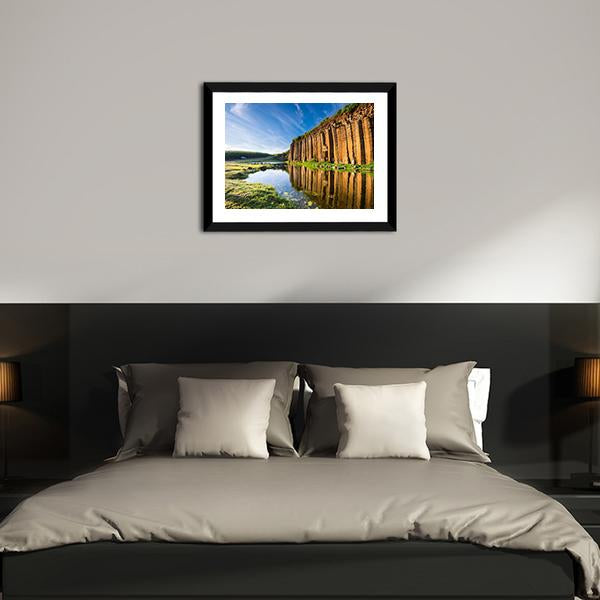 Basalt Columns Taiwan Canvas Wall Art-5 Horizontal-Gallery Wrap-22" x 12"-Tiaracle