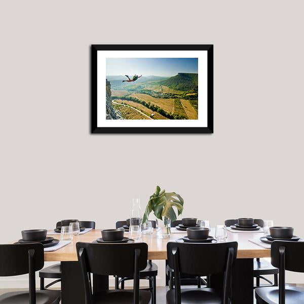 Base Jumper Canvas Wall Art-5 Horizontal-Gallery Wrap-22&quot; x 12&quot;-Tiaracle