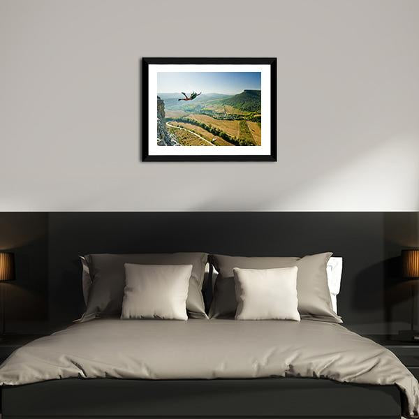 Base Jumper Canvas Wall Art-5 Horizontal-Gallery Wrap-22&quot; x 12&quot;-Tiaracle