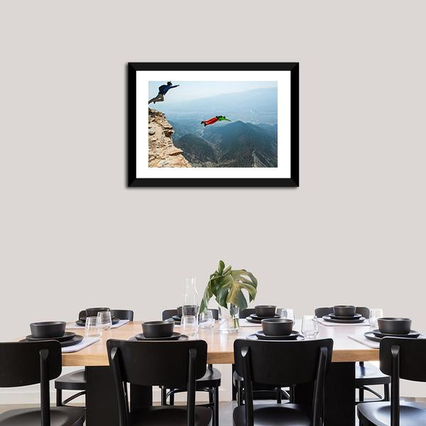 Base Jumpers In Colorado Canvas Wall Art-3 Horizontal-Gallery Wrap-25&quot; x 16&quot;-Tiaracle