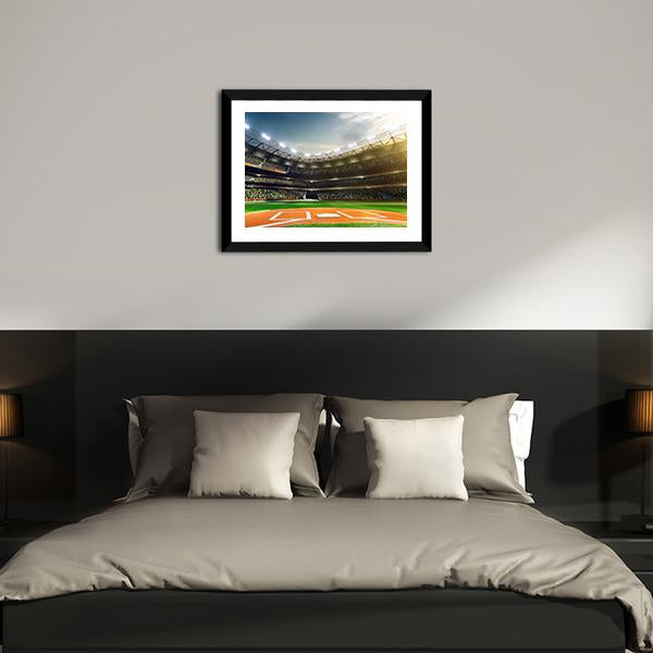 Baseball Grand Arena Panoramic Canvas Wall Art-1 Piece-36" x 12"-Tiaracle