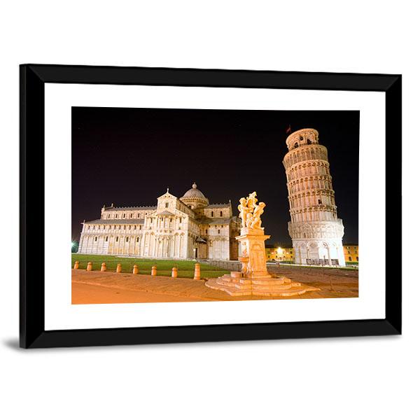 Plaza In Pisa Italy Canvas Wall Art-3 Horizontal-Gallery Wrap-25" x 16"-Tiaracle