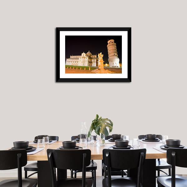 Plaza In Pisa Italy Canvas Wall Art-3 Horizontal-Gallery Wrap-25" x 16"-Tiaracle