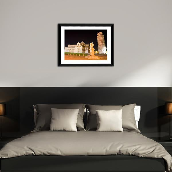 Plaza In Pisa Italy Canvas Wall Art-3 Horizontal-Gallery Wrap-25" x 16"-Tiaracle