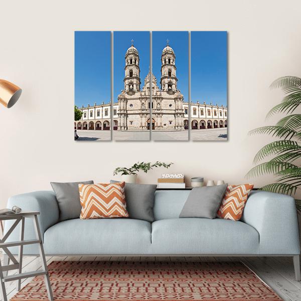 Basilica de Zapopan Canvas Wall Art-4 Horizontal-Gallery Wrap-34" x 24"-Tiaracle
