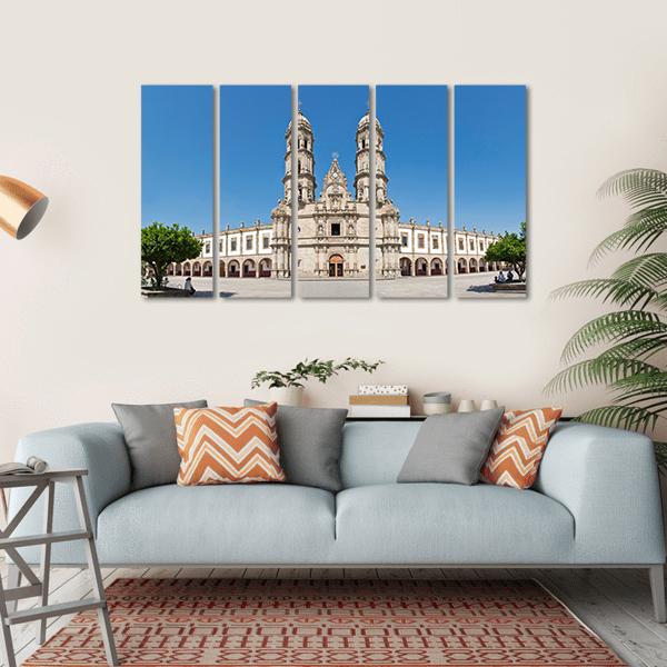 Basilica de Zapopan Canvas Wall Art-5 Horizontal-Gallery Wrap-22" x 12"-Tiaracle