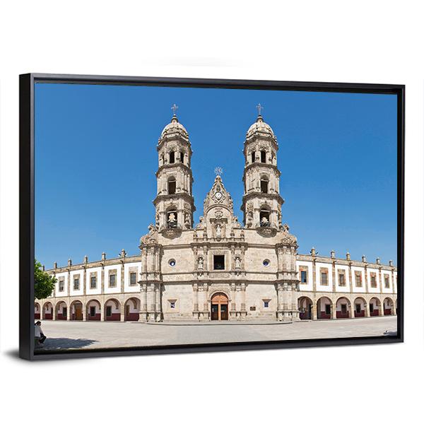 Basilica de Zapopan Canvas Wall Art-3 Horizontal-Gallery Wrap-25" x 16"-Tiaracle