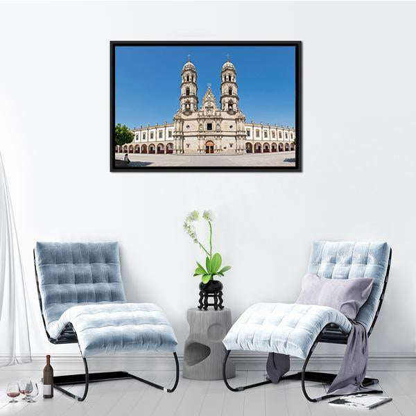 Basilica de Zapopan Canvas Wall Art-3 Horizontal-Gallery Wrap-25" x 16"-Tiaracle