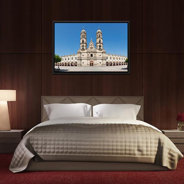 Basilica de Zapopan Canvas Wall Art-3 Horizontal-Gallery Wrap-25" x 16"-Tiaracle