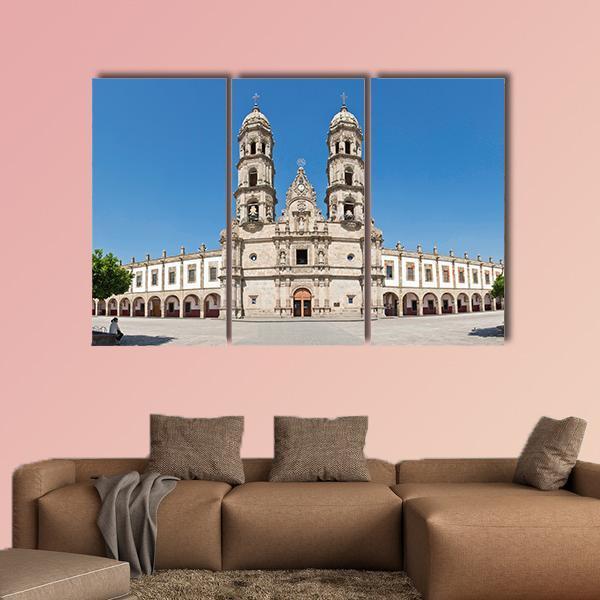 Basilica de Zapopan Canvas Wall Art-3 Horizontal-Gallery Wrap-25" x 16"-Tiaracle