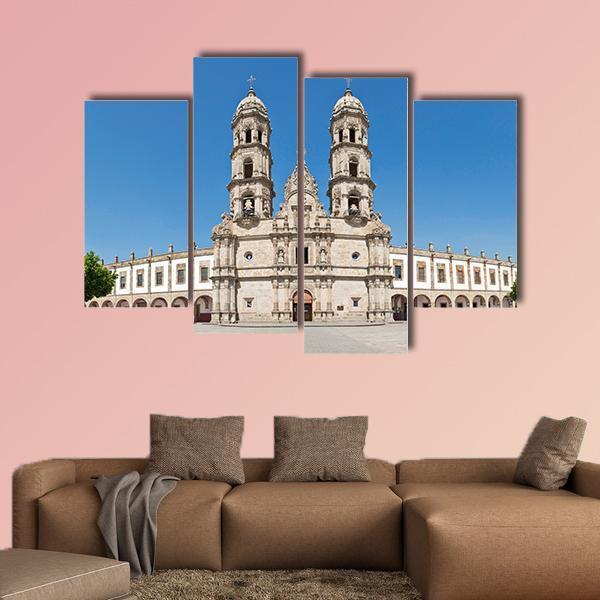 Basilica de Zapopan Canvas Wall Art-4 Pop-Gallery Wrap-50" x 32"-Tiaracle