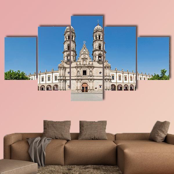 Basilica de Zapopan Canvas Wall Art-5 Star-Gallery Wrap-62" x 32"-Tiaracle
