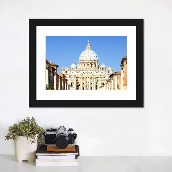 Basilica Di San Pietro Canvas Wall Art-3 Horizontal-Gallery Wrap-25" x 16"-Tiaracle