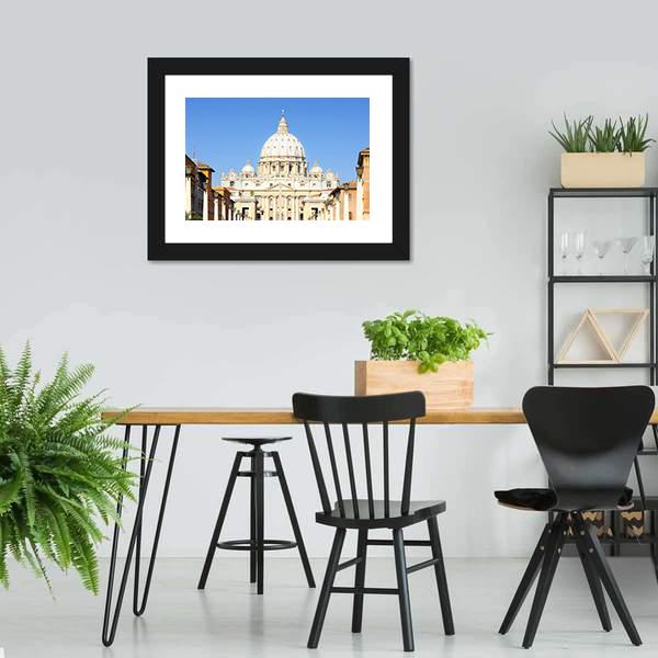 Basilica Di San Pietro Vertical Canvas Wall Art-3 Vertical-Gallery Wrap-12" x 25"-Tiaracle