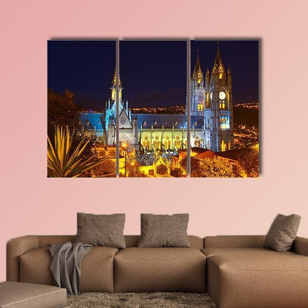 Basilica Of National Vote Canvas Wall Art-3 Horizontal-Gallery Wrap-25" x 16"-Tiaracle