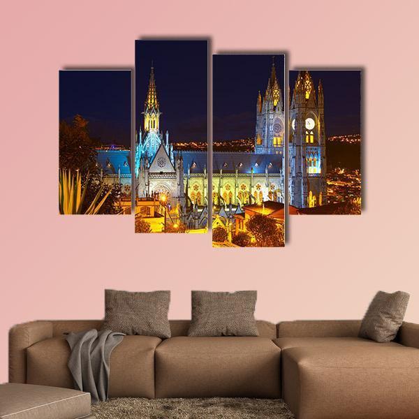 Basilica Of National Vote Canvas Wall Art-4 Pop-Gallery Wrap-50" x 32"-Tiaracle