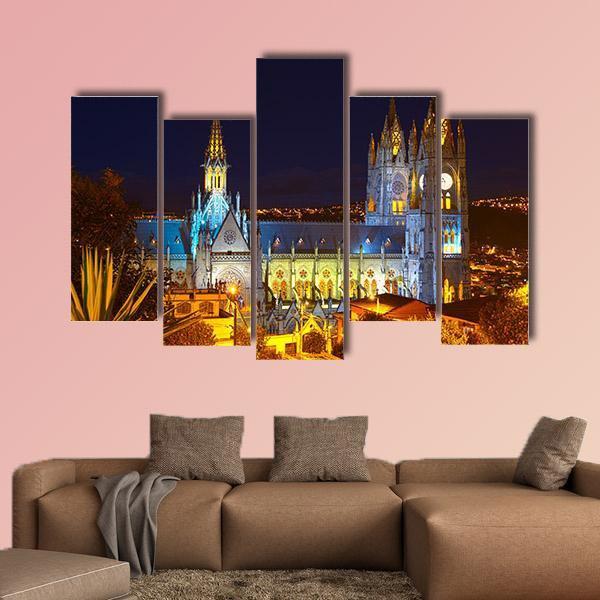 Basilica Of National Vote Canvas Wall Art-5 Pop-Gallery Wrap-47" x 32"-Tiaracle