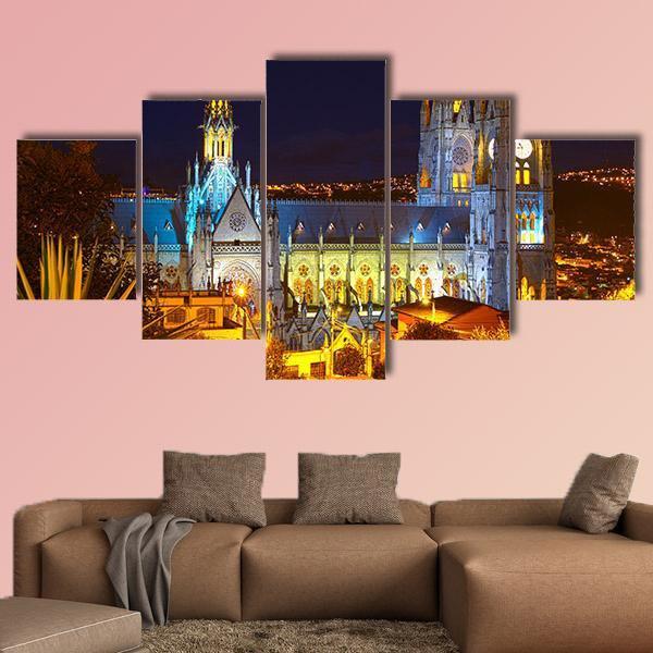 Basilica Of National Vote Canvas Wall Art-5 Star-Gallery Wrap-62" x 32"-Tiaracle