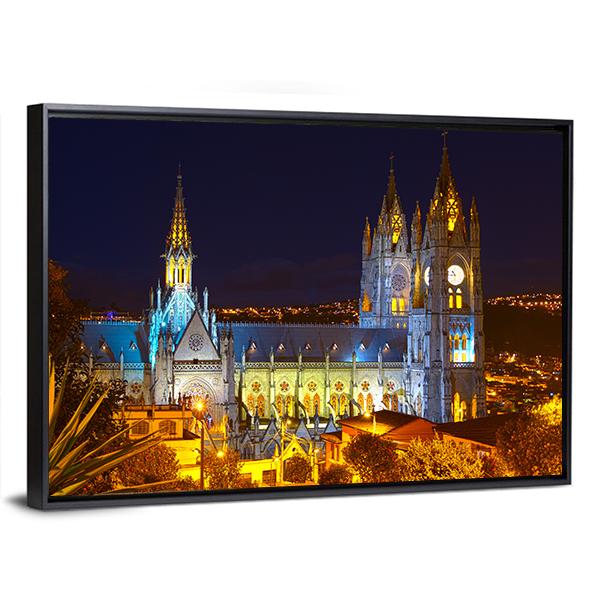 Basilica Of National Vote Canvas Wall Art-3 Horizontal-Gallery Wrap-25" x 16"-Tiaracle