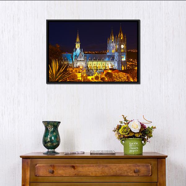 Basilica Of National Vote Canvas Wall Art-1 Piece-Floating Frame-24" x 16"-Tiaracle