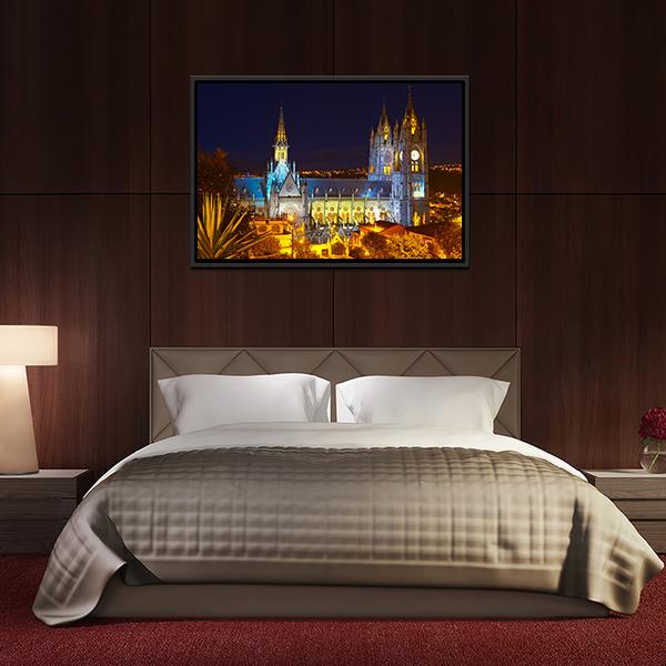Basilica Of National Vote Canvas Wall Art-3 Horizontal-Gallery Wrap-25" x 16"-Tiaracle