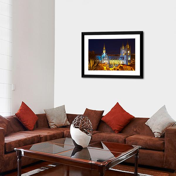 Basilica Of National Vote Canvas Wall Art-3 Horizontal-Gallery Wrap-25" x 16"-Tiaracle