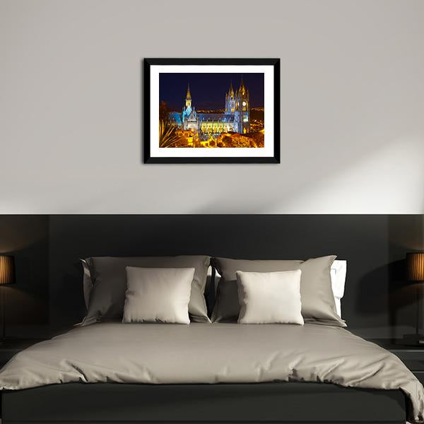 Basilica Of National Vote Canvas Wall Art-3 Horizontal-Gallery Wrap-25" x 16"-Tiaracle
