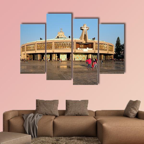 Basilica Of Our Lady Of Guadalupe Canvas Wall Art-4 Pop-Gallery Wrap-50" x 32"-Tiaracle