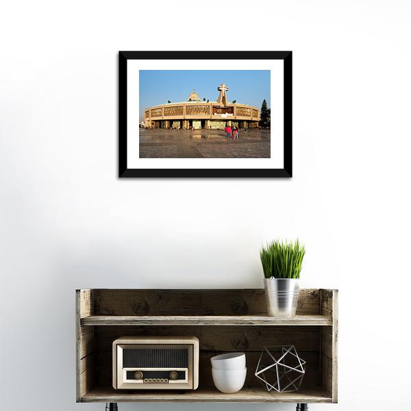 Basilica Of Our Lady Of Guadalupe Canvas Wall Art-1 Piece-Framed Print-20" x 16"-Tiaracle